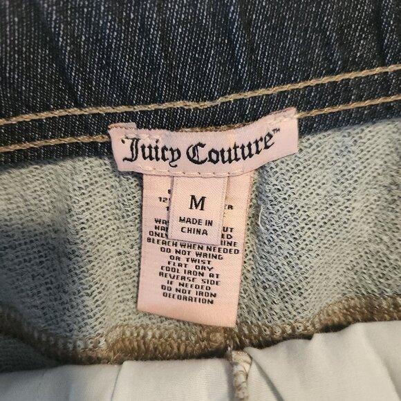 Juicy Couture US Flag Sequin Shorts Patriotic Denim Stretch July 4th USA Medium - Picture 5 of 12
